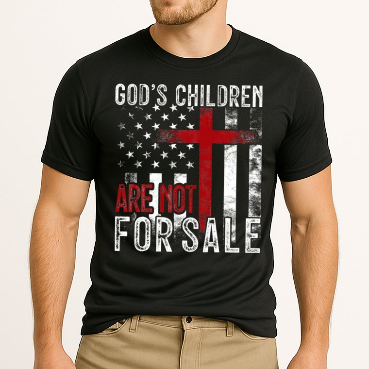Gods Children Are Not For Sale Funny Political  Cooling Performance Crew T-Shirt