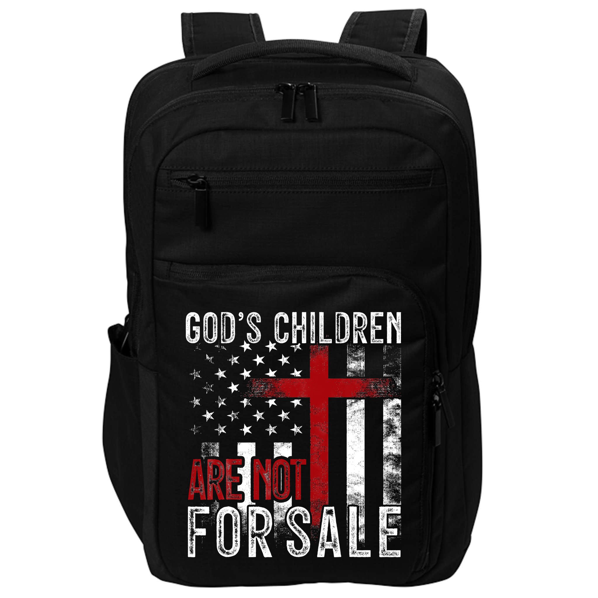 Gods Children Are Not For Sale Funny Political  Impact Tech Backpack