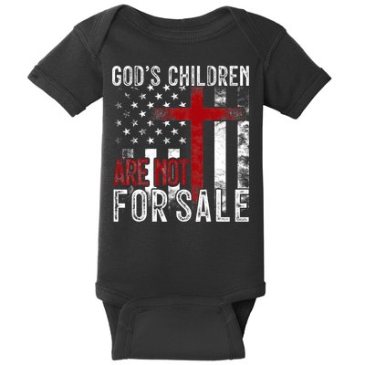 Gods Children Are Not For Sale Funny Political  Baby Bodysuit