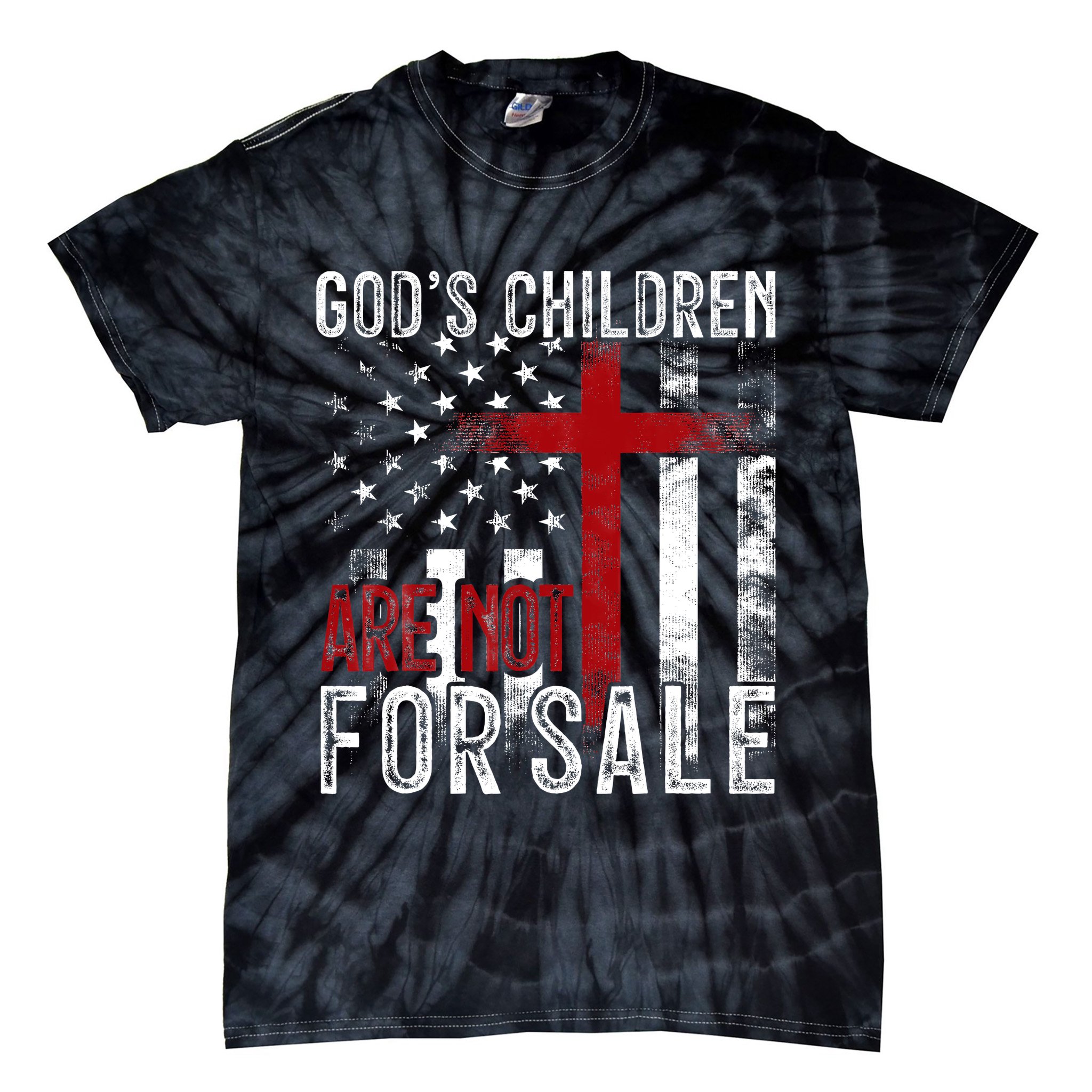 Gods Children Are Not For Sale Funny Political  Tie-Dye T-Shirt