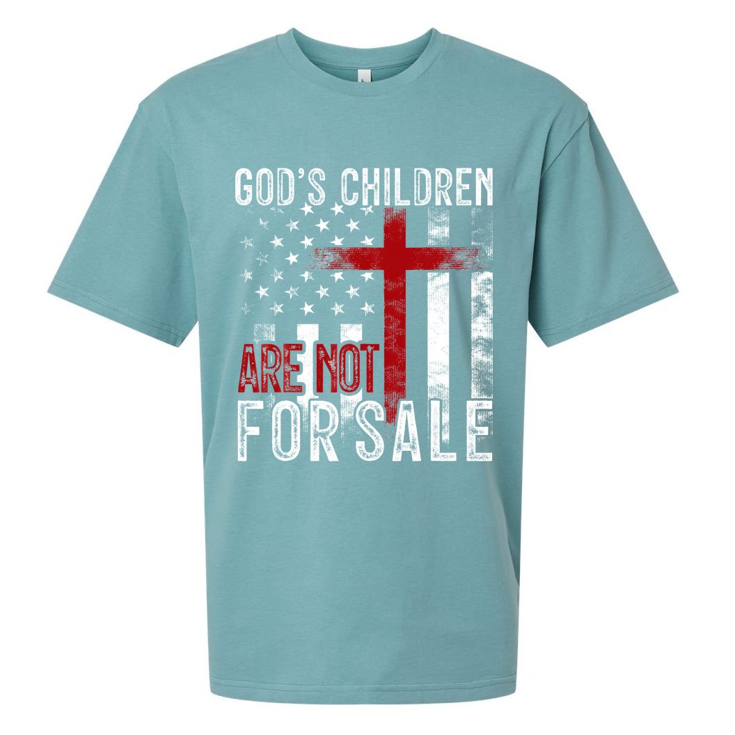 Gods Children Are Not For Sale Funny Political  Sueded Cloud Jersey T-Shirt