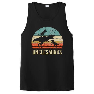 Funny Uncle Dinosaur Daddy Dad Gift 2 Two Unclesaurus PosiCharge Competitor Tank