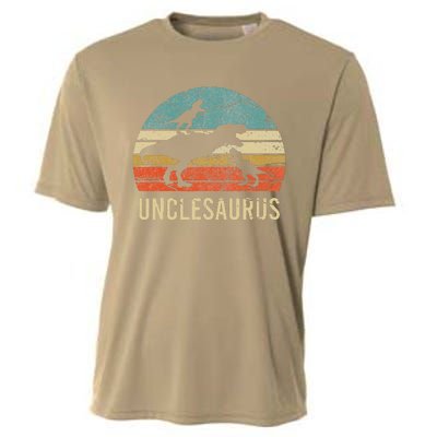 Funny Uncle Dinosaur Daddy Dad Gift 2 Two Unclesaurus Cooling Performance Crew T-Shirt