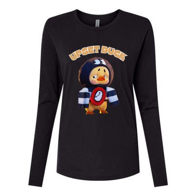 Funny Upset Duck Cold Duck Lover Merry Christmas Womens Cotton Relaxed Long Sleeve T-Shirt