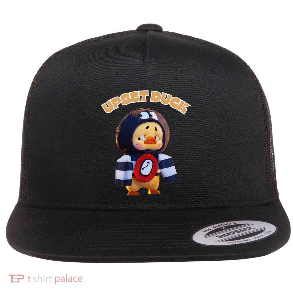 Funny Upset Duck Cold Duck Lover Merry Christmas Flat Bill Trucker Hat