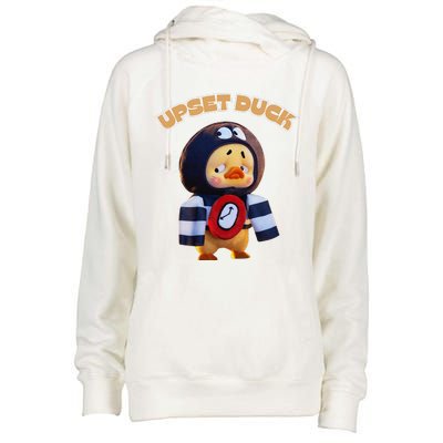 Funny Upset Duck Cold Duck Lover Merry Christmas Womens Funnel Neck Pullover Hood