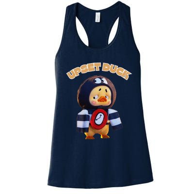 Funny Upset Duck Cold Duck Lover Merry Christmas Women's Racerback Tank