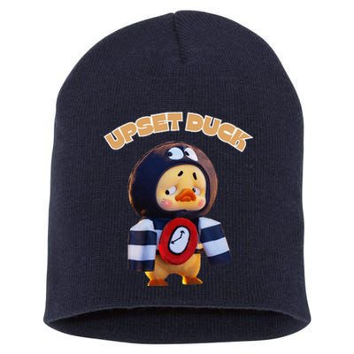 Funny Upset Duck Cold Duck Lover Merry Christmas Short Acrylic Beanie