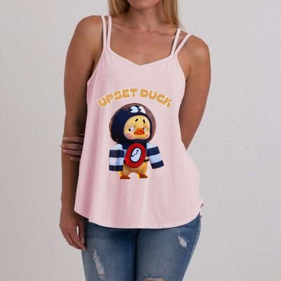 Funny Upset Duck Cold Duck Lover Merry Christmas Women's Strappy Tank