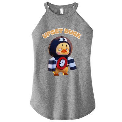 Funny Upset Duck Cold Duck Lover Merry Christmas Women's Perfect Tri Rocker Tank