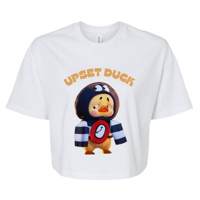 Funny Upset Duck Cold Duck Lover Merry Christmas Bella+Canvas Jersey Crop Tee