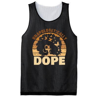 Funny Unapologetically Dope Black History Month African American Gift Mesh Reversible Basketball Jersey Tank