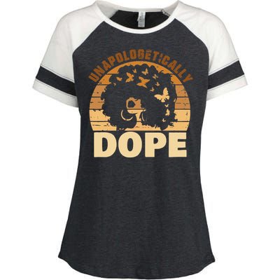 Funny Unapologetically Dope Black History Month African American Gift Enza Ladies Jersey Colorblock Tee