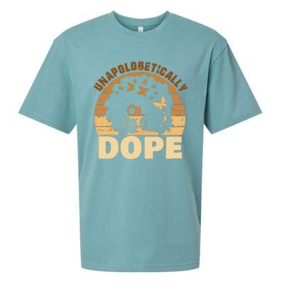 Funny Unapologetically Dope Black History Month African American Gift Sueded Cloud Jersey T-Shirt