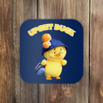 Funny Upset Duck Student Duck Lover Merry Christmas Coaster