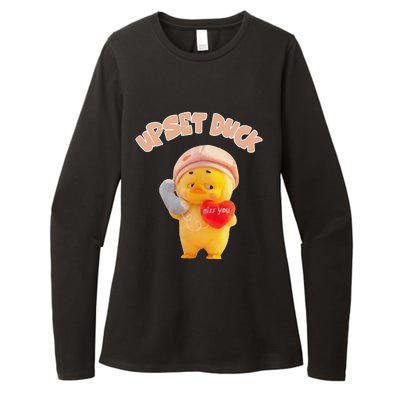 Funny Upset Duck Pin.K Duck Lover Merry Christmas Womens CVC Long Sleeve Shirt