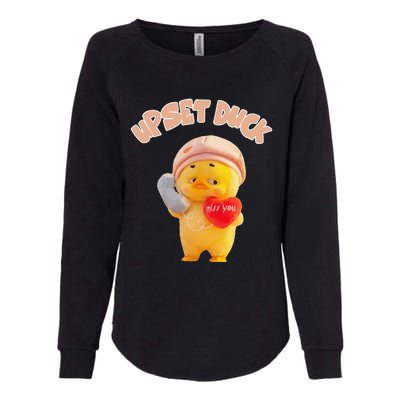 Funny Upset Duck Pin.K Duck Lover Merry Christmas Womens California Wash Sweatshirt