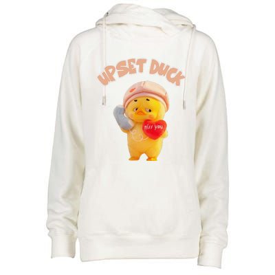 Funny Upset Duck Pin.K Duck Lover Merry Christmas Womens Funnel Neck Pullover Hood