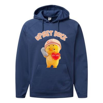 Funny Upset Duck Pin.K Duck Lover Merry Christmas Performance Fleece Hoodie