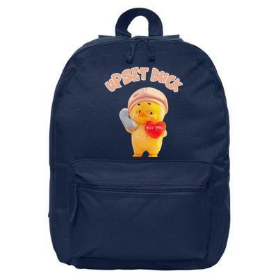 Funny Upset Duck Pin.K Duck Lover Merry Christmas 16 in Basic Backpack