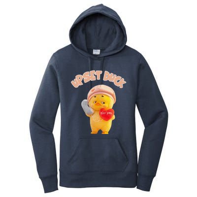 Funny Upset Duck Pin.K Duck Lover Merry Christmas Women's Pullover Hoodie