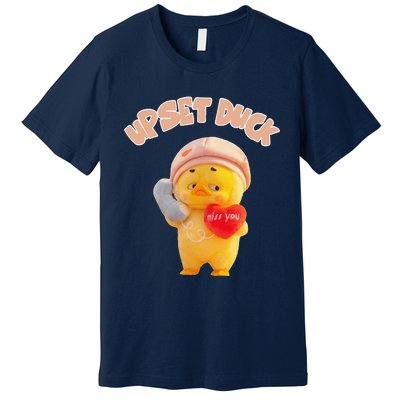 Funny Upset Duck Pin.K Duck Lover Merry Christmas Premium T-Shirt