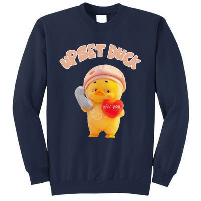 Funny Upset Duck Pin.K Duck Lover Merry Christmas Tall Sweatshirt