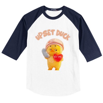 Funny Upset Duck Pin.K Duck Lover Merry Christmas Baseball Sleeve Shirt