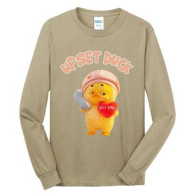 Funny Upset Duck Pin.K Duck Lover Merry Christmas Tall Long Sleeve T-Shirt