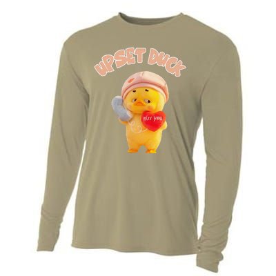 Funny Upset Duck Pin.K Duck Lover Merry Christmas Cooling Performance Long Sleeve Crew