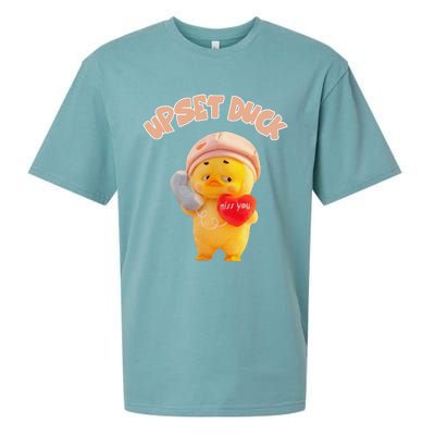 Funny Upset Duck Pin.K Duck Lover Merry Christmas Sueded Cloud Jersey T-Shirt