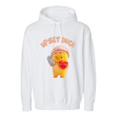 Funny Upset Duck Pin.K Duck Lover Merry Christmas Garment-Dyed Fleece Hoodie