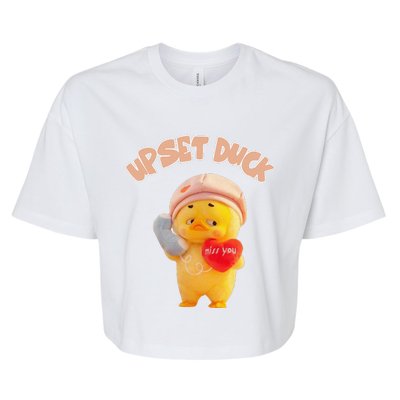 Funny Upset Duck Pin.K Duck Lover Merry Christmas Bella+Canvas Jersey Crop Tee