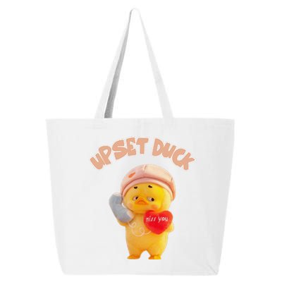 Funny Upset Duck Pin.K Duck Lover Merry Christmas 25L Jumbo Tote