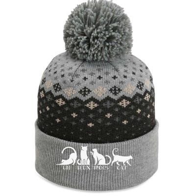 Funny Un Deux Trois Cat Cats Owner Animal Lover Kitten Meow The Baniff Cuffed Pom Beanie