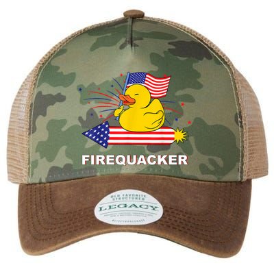 Firequacker Usa Duck Firework 4th Of July Legacy Tie Dye Trucker Hat