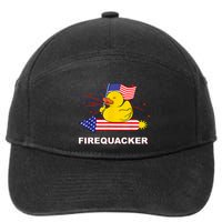 Firequacker Usa Duck Firework 4th Of July 7-Panel Snapback Hat