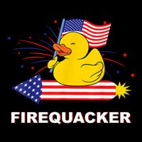 Firequacker Usa Duck Firework 4th Of July 7-Panel Snapback Hat
