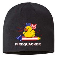 Firequacker Usa Duck Firework 4th Of July Sustainable Beanie