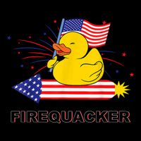 Firequacker Usa Duck Firework 4th Of July 16oz Travel Tumbler