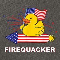 Firequacker Usa Duck Firework 4th Of July Cotton Canvas Backpack