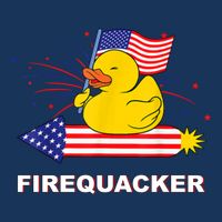 Firequacker Usa Duck Firework 4th Of July Infant Baby Jersey Bodysuit