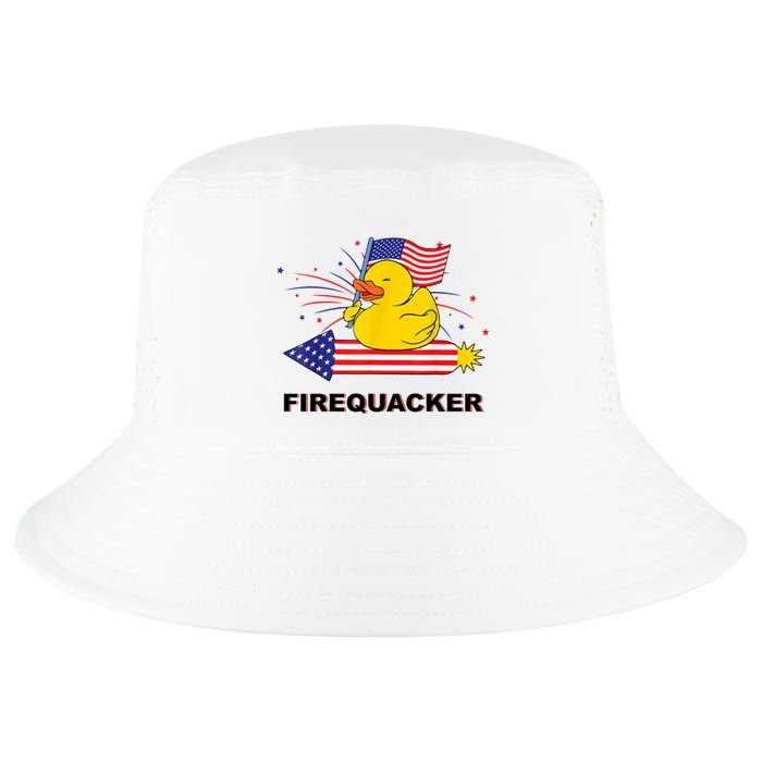Firequacker Usa Duck Firework 4th Of July Cool Comfort Performance Bucket Hat