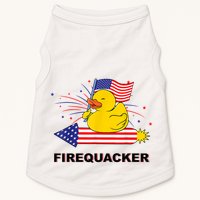 Firequacker Usa Duck Firework 4th Of July Doggie Tank