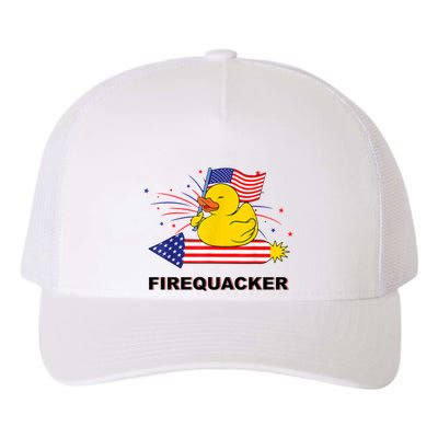 Firequacker Usa Duck Firework 4th Of July Yupoong Adult 5-Panel Trucker Hat