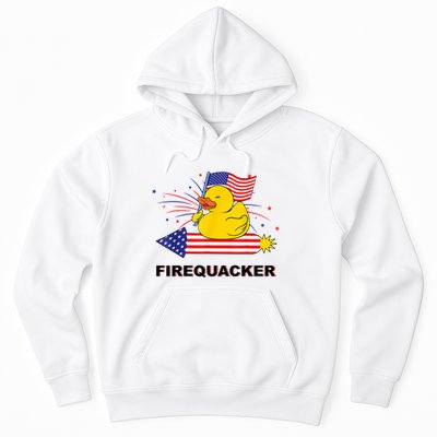 Firequacker Usa Duck Firework 4th Of July Hoodie