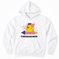 Firequacker Usa Duck Firework 4th Of July Hoodie