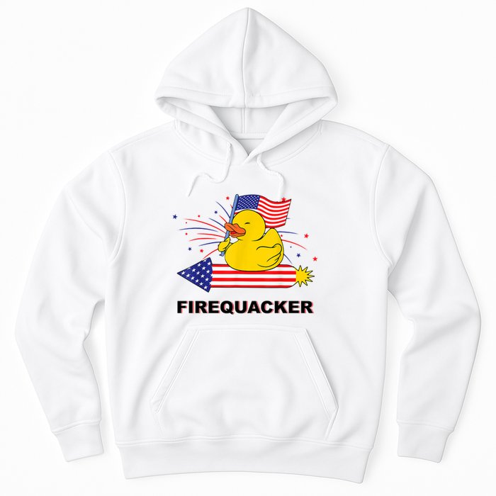 Firequacker Usa Duck Firework 4th Of July Hoodie