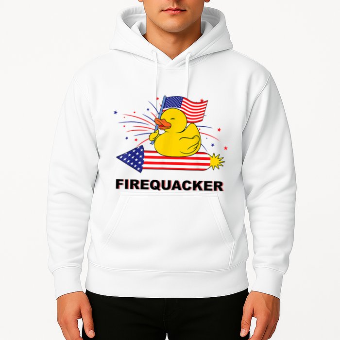 Firequacker Usa Duck Firework 4th Of July Hoodie