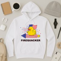 Firequacker Usa Duck Firework 4th Of July Hoodie